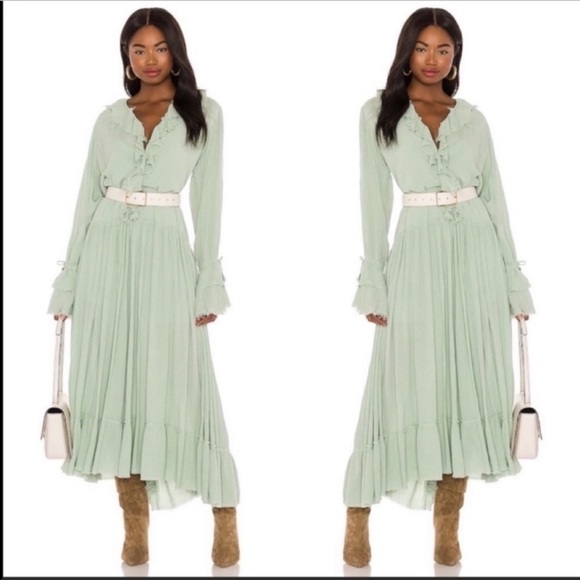 Free People Dresses & Skirts - NWT Free People Sweet Darlin Maxi Dress in Mint Small
